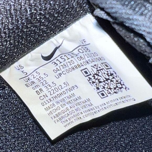 Nike Air Force 1 Womens Basketball Sneakers Shoes Black Sz 5 - Picture 7 of 7